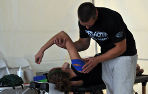 Shoulder taping Seaside Beach Volleyball