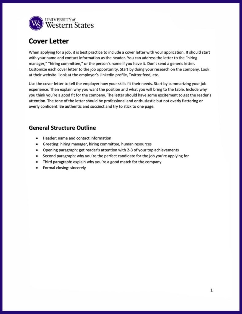 Cover Letter Guide PDF
