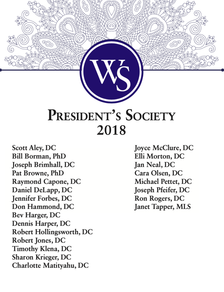 Special Thanks to President Society Members: