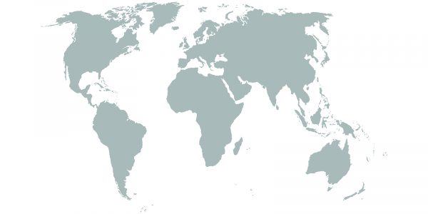 World map. Map of the world in black color in a flat style on a white background